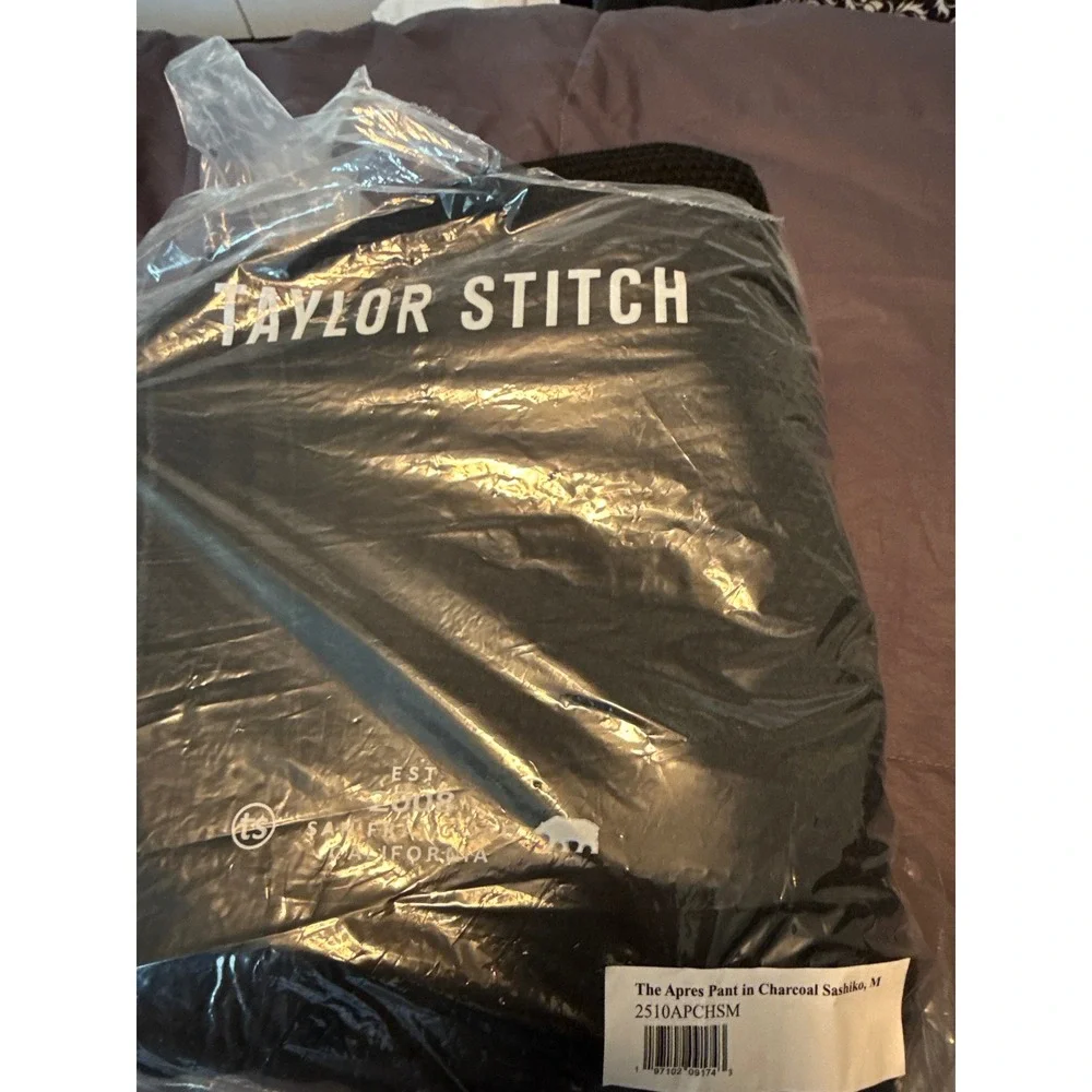 Taylor Stitch The Apres Pant Black Indigo Sashiko Men Jogger Medium NWT - Picture 6 of 6